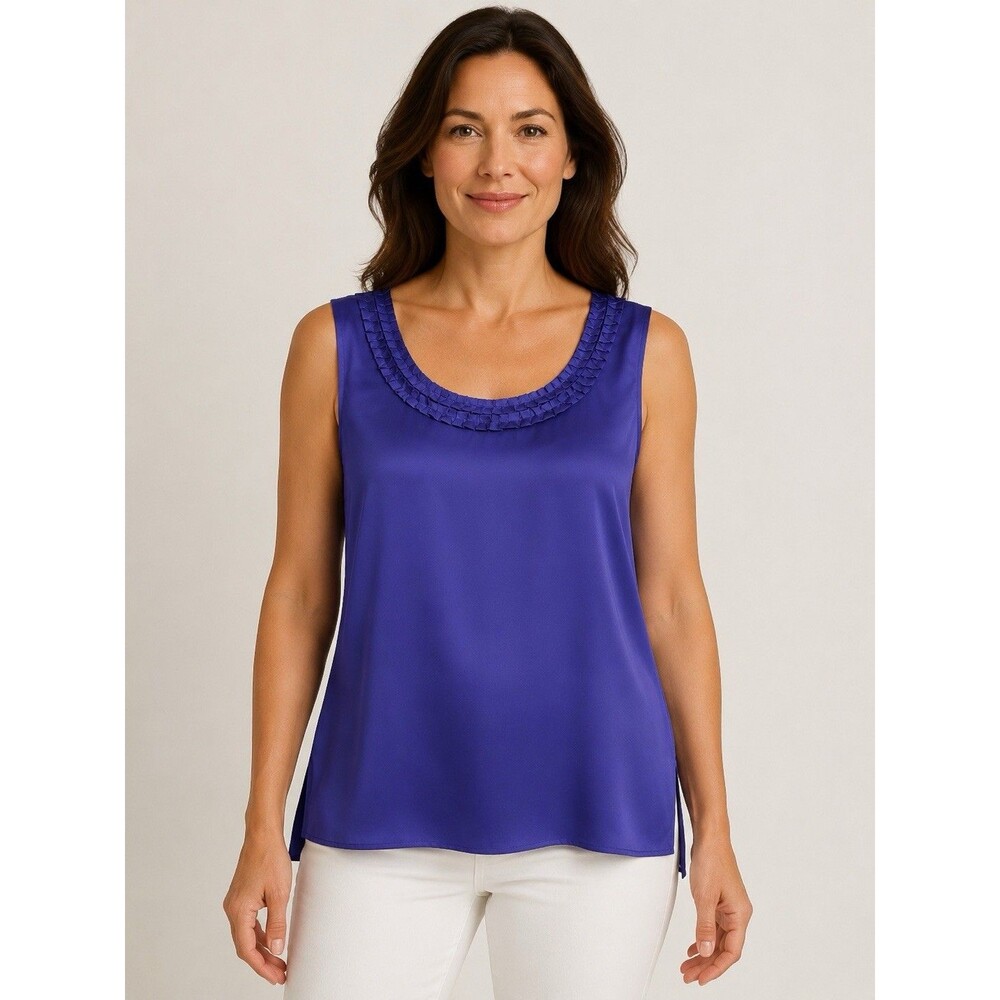 Chico’s Sleeveless Scoop Neck Tank Top  Size Large Chic Business Casual Dressy